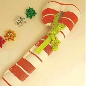 Handmade catnip candy cane